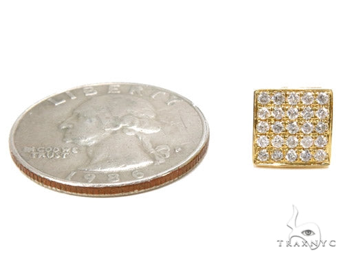 14K Gold Prong Diamond Earrings, photo 5 of 6