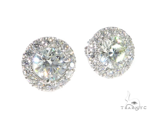 Prong Diamond Earrings 48997 - Image 2
