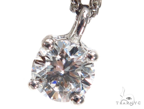 Prong Diamond Earrings & Necklace Set 43165 - Image 9