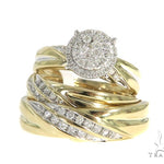 Prong Diamond Engagement Couple Ring Set 43999 - Image 2