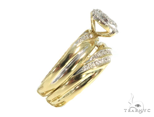 Prong Diamond Engagement Couple Ring Set 43999 - Image 4