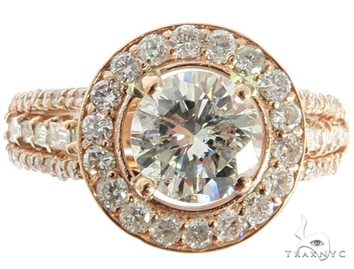 Prong Diamond Engagement Halo Ring 57040 - Image 2