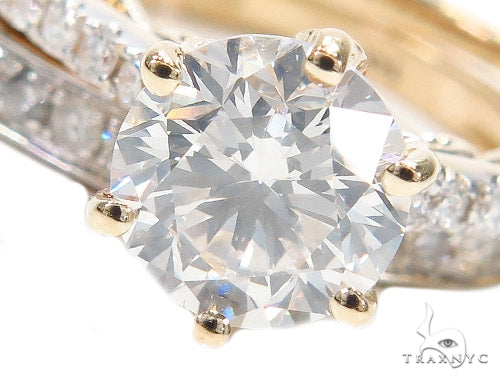 Prong Diamond Engagement Ring Set 42309 - Image 3