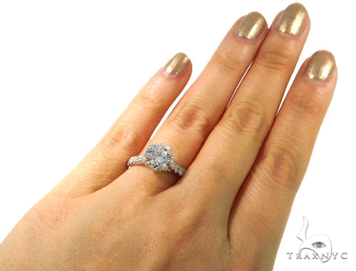 Prong Diamond Engagement Ring Set 48999 - Image 11