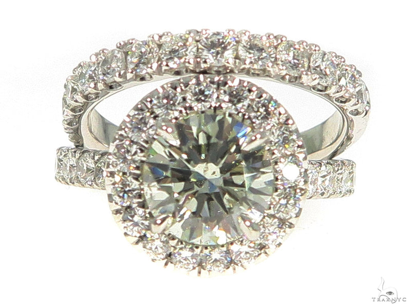 Prong Diamond Engagement Ring Set 49761 - Image 2