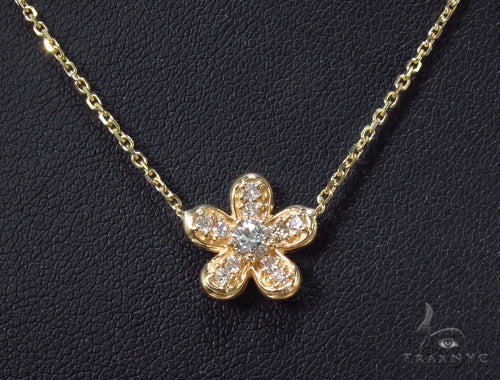 Prong Diamond Flower Necklace  35256 - Image 11