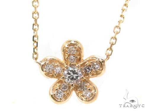 Prong Diamond Flower Necklace  35256 - Image 1