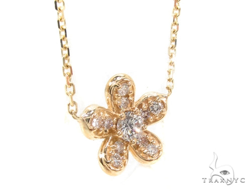 Prong Diamond Flower Necklace  35256 - Image 2