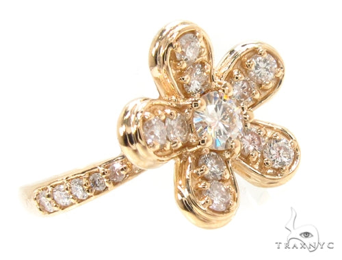 Prong Diamond Flower Ring 35255 - Image 1