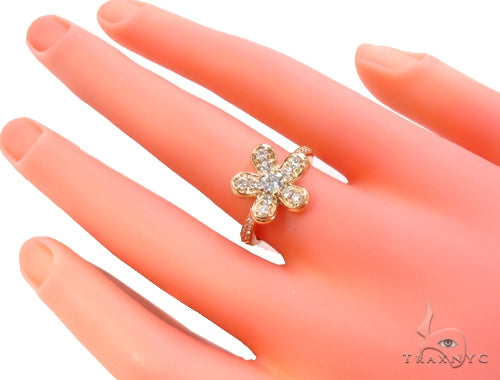 Prong Diamond Flower Ring 35255 - Image 7