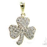 Prong Diamond Three Leaf Clover Pendant 37485 - Image 1