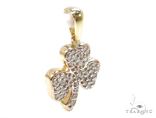 Prong Diamond Three Leaf Clover Pendant 37485 - Image 2