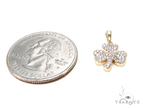 Prong Diamond Three Leaf Clover Pendant 37485 - Image 5