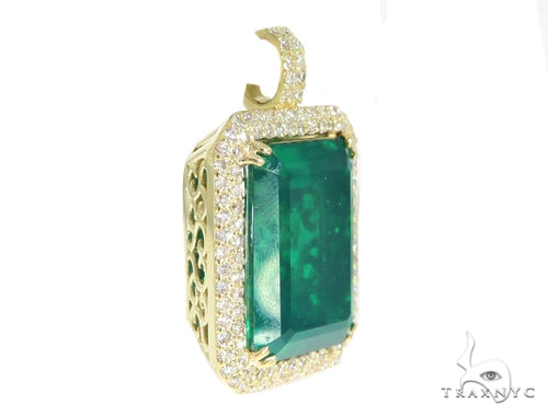 Prong Diamond Green Fancy Pendant 49018 - Image 3