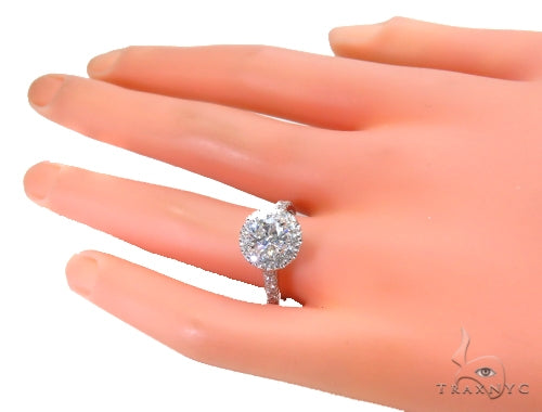 Prong Diamond Halo Engagement Ring 44599 - Image 7