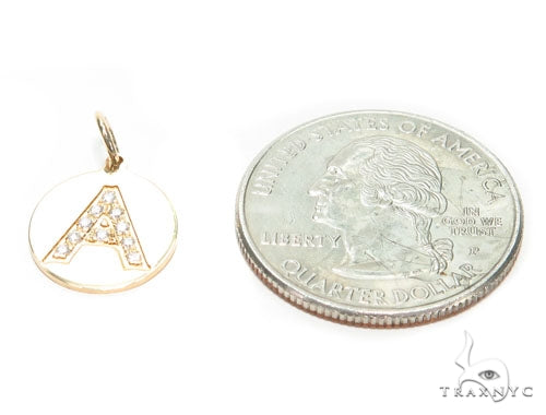 Prong Diamond Initial 'A' Pendant 40945 - Image 5