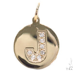 Prong Diamond Initial 'J' Pendant 40944 - Image 1