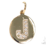 Prong Diamond Initial 'J' Pendant 40944 - Image 2