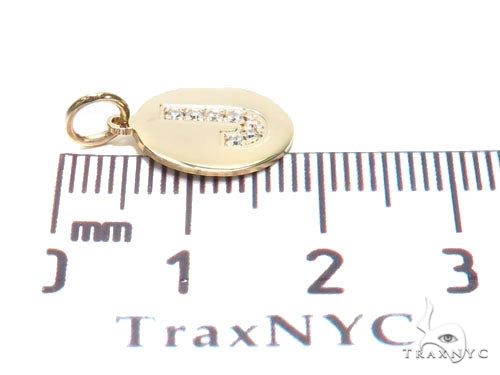 14K Gold Prong Diamond Initial 'J' Pendant, photo 7 of 13