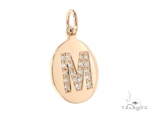 14K Gold Prong Diamond Initial 'J' Pendant, photo 9 of 13