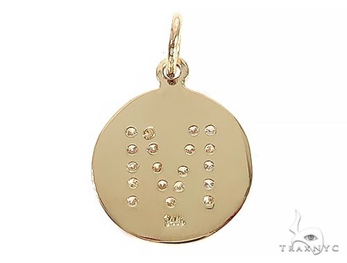 14K Gold Prong Diamond Initial 'J' Pendant, photo 11 of 13