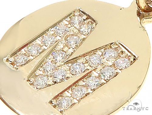 14K Gold Prong Diamond Initial 'J' Pendant, photo 12 of 13