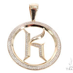 Prong Diamond Initial Letter K Pendant 64821 - Image 1