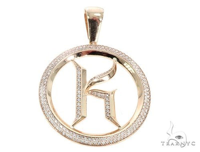 Prong Diamond Initial Letter K Pendant 64821 - Image 1