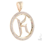 Prong Diamond Initial Letter K Pendant 64821 - Image 2