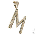 Prong Diamond Initial 'M' Pendant 40774 - Image 4