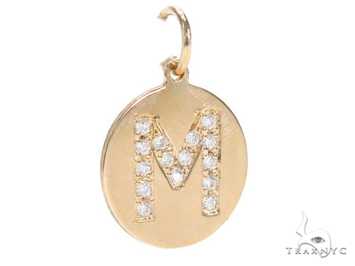 Prong Diamond Initial 'M' Pendant 40943 - Image 2