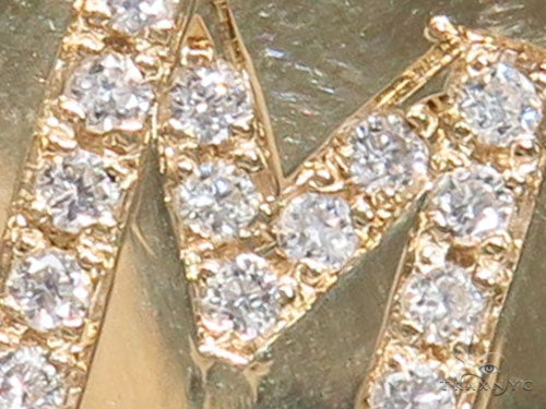 Prong Diamond Initial 'M' Pendant 40943 - Image 3