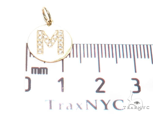 Prong Diamond Initial 'M' Pendant 40943 - Image 6