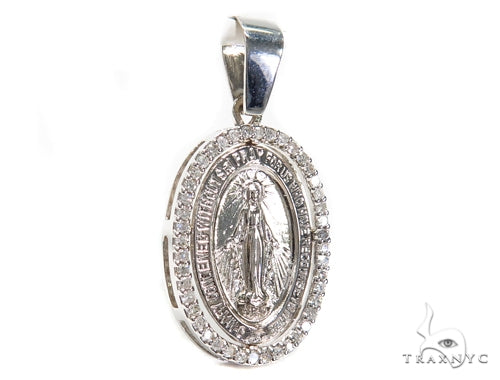 Prong Diamond Jesus Pendant 40826 - Image 2
