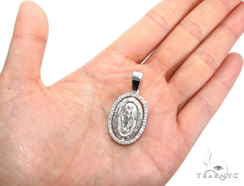 Prong Diamond Jesus Pendant 40826 - Image 7