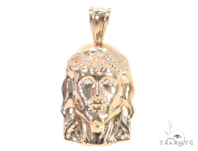 Prong Diamond Jesus Pendant 44525 - Image 1