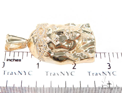 Prong Diamond Jesus Pendant 44525 - Image 6