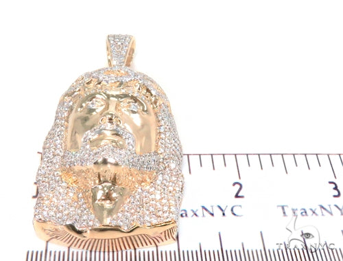 Prong Diamond Jesus Pendant 44526 - Image 5
