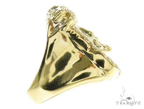 Prong Diamond Jesus Ring 36893 - Image 4