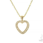 14K Gold Heart Diamond Set 29180 - Image 1