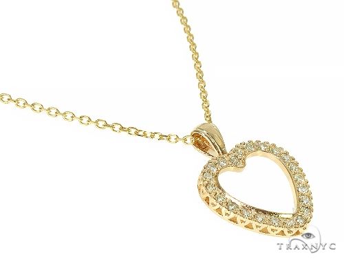 14K Gold Heart Diamond Set 29180 - Image 2
