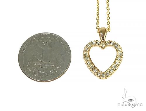 14K Gold Heart Diamond Set 29180 - Image 5