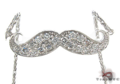 Prong Diamond Mustache Necklace 34190 - Image 1