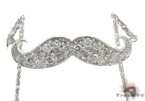 Prong Diamond Mustache Necklace 34190 - Image 1