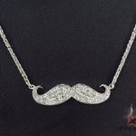 Prong Diamond Mustache Necklace 34190 - Image 5