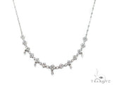 14K Gold Prong Diamond Necklace 42019