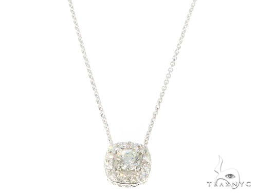 Prong Diamond Necklace and Earrings Set 45107 - Image 2