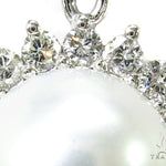 Prong Diamond Pearl Necklace 37699 - Image 2