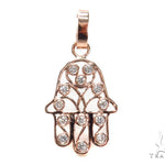 Hamsa Prong Diamond Pendant 41220 - Image 1
