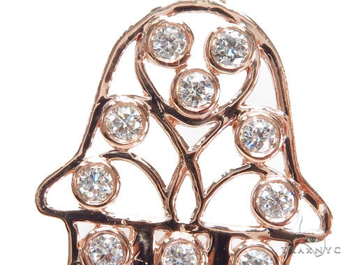 Hamsa Prong Diamond Pendant 41220 - Image 3